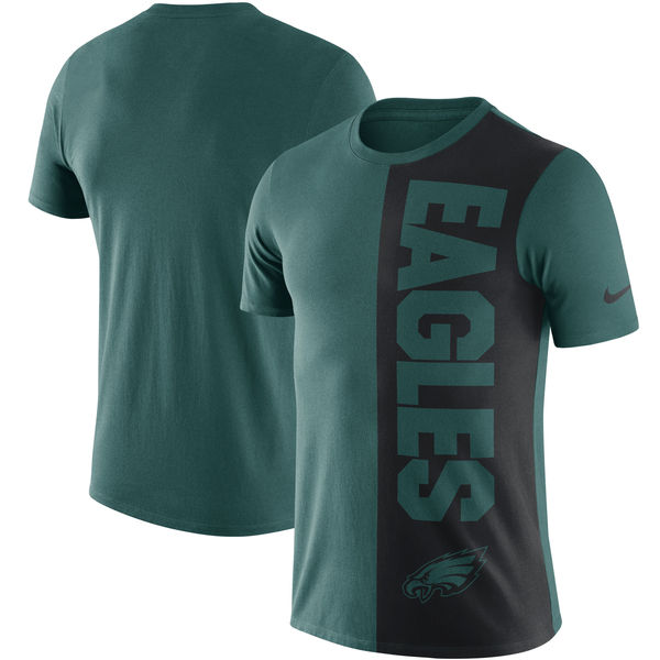 Philadelphia Eagles Nike Coin Flip Tri-Blend T-Shirt - Midnight GreenBlack