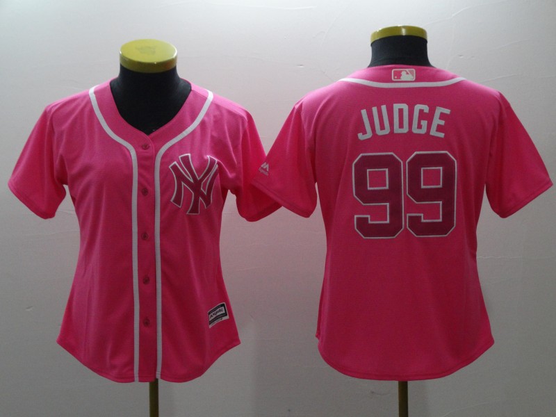 Womens MLB Los Angeles Dodgers #99 Judge Pink Jersey