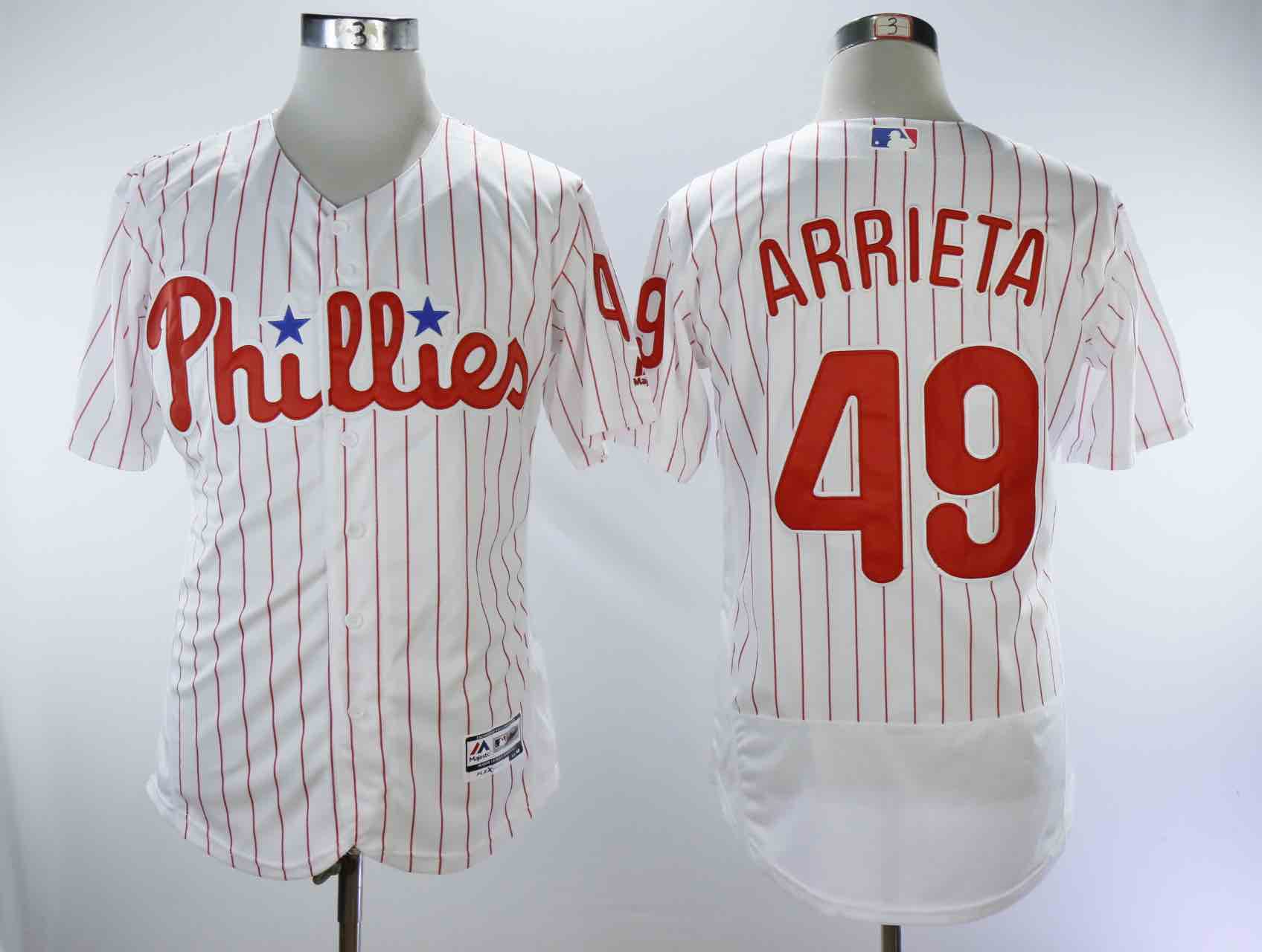 MLB Philadelphia Phillies #49 Arrieta White Elite Jersey
