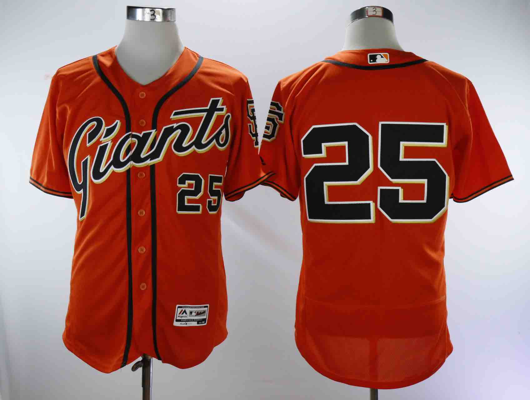 MLB San Francisco Giants #25 Barry Bonds Orange Elite Jersey