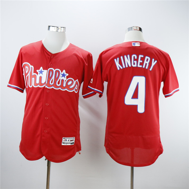 MLB Philadelphia Phillies #4 Kingery Red Elite Jersey