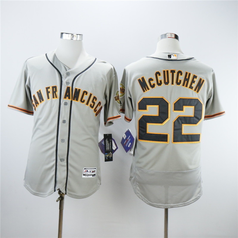 MLB San Francisco Giants #22 McCutchen Grey Elite Jersey