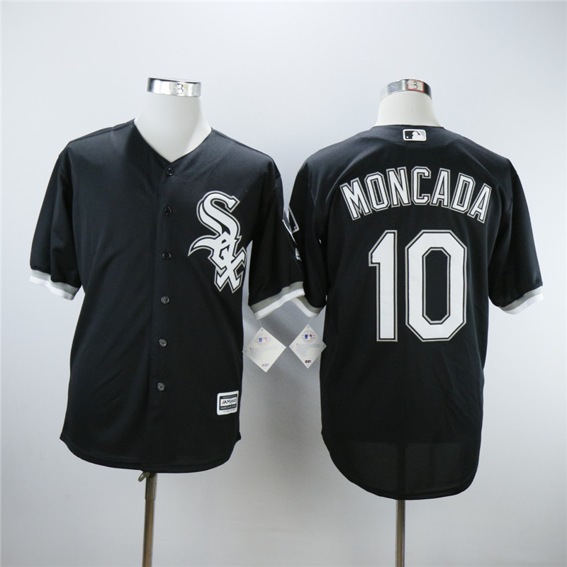 MLB Chicago White Sox #10 Moncada Black Game Jersey