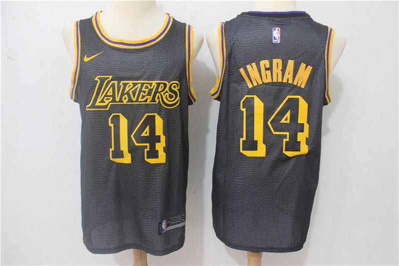 NBA Los Angeles Lakers #14 Ingram Black City Jersey