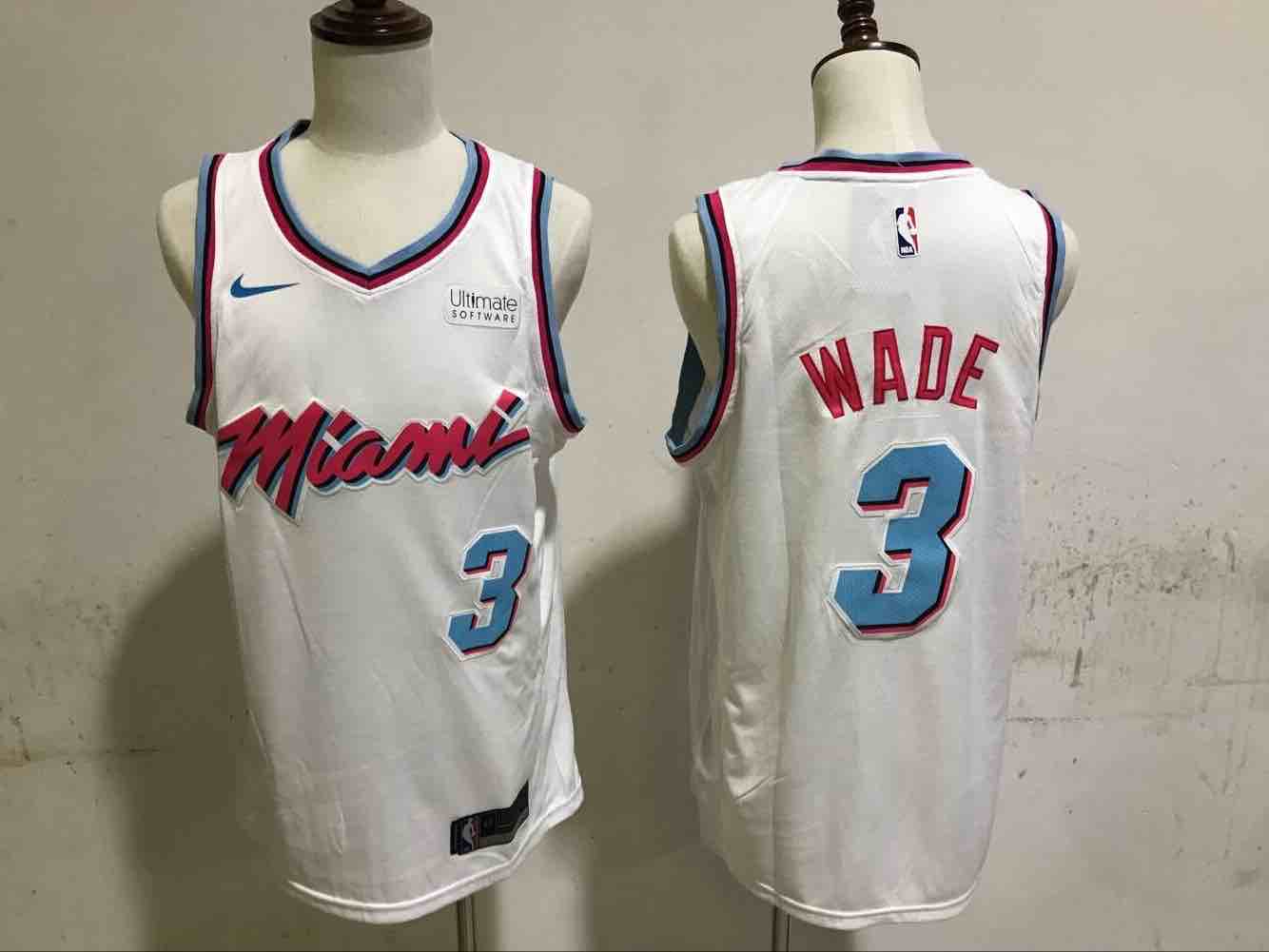 NBA Miami Heat #3 Wade White City Jersey