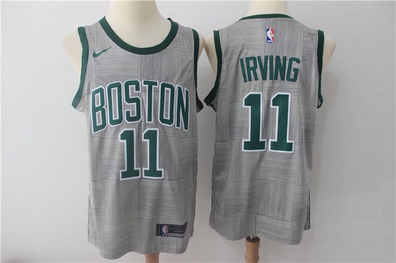 NBA Boston Celtics #11 Irving Grey City Jersey