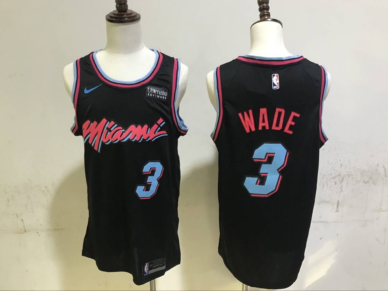 NBA Miami Heat #3 Wade Black City Jersey