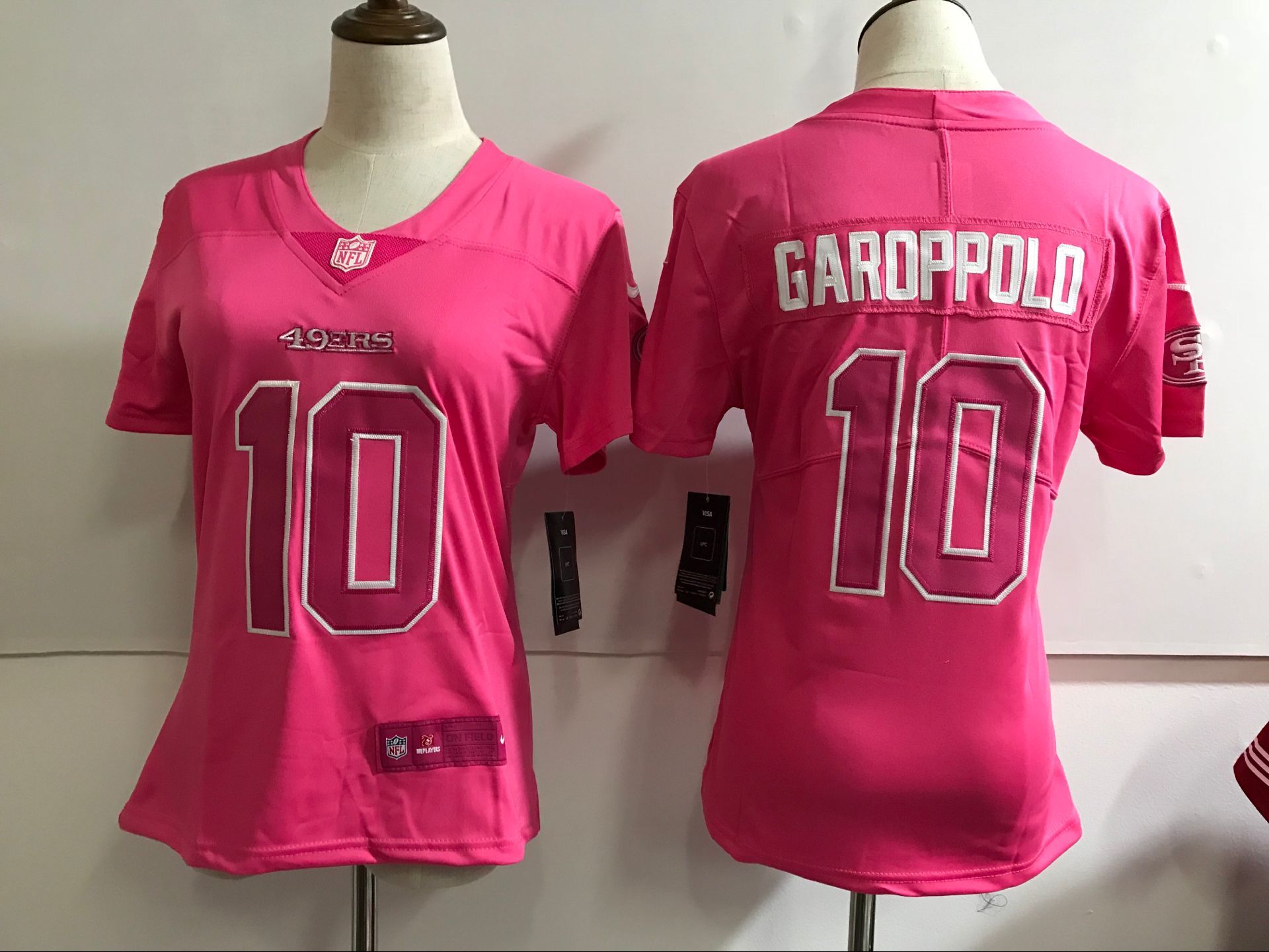 Womens NFL San Francisco 49ers #10 Garoppolo Pink Jersey