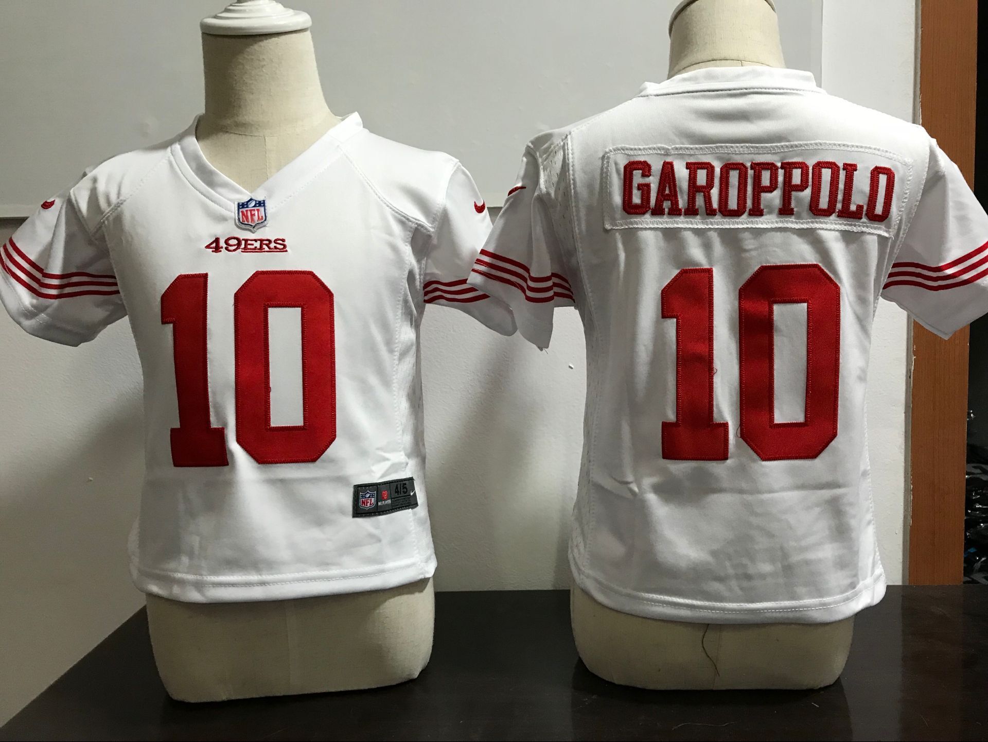 Kids NFL San Francisco 49ers #10 Garoppolo White Jersey 2-5T