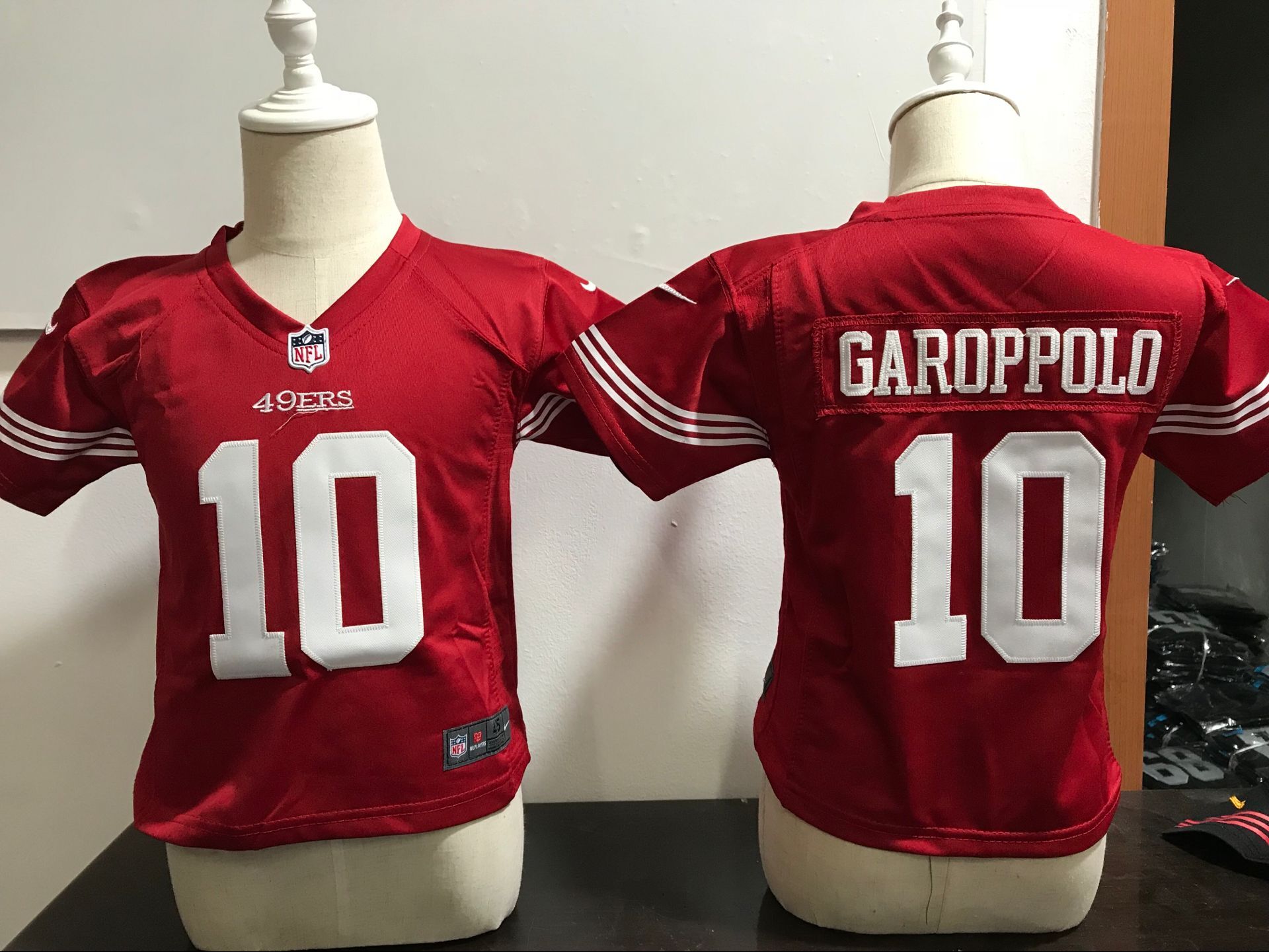 Kids NFL San Francisco 49ers #10 Garoppolo Red Jersey 2-5T