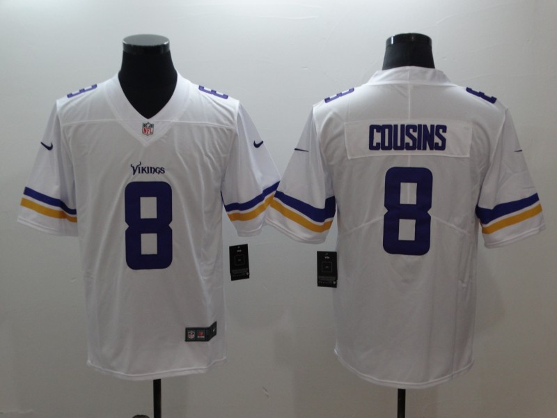 NFL Minnesota Vikings #8 Cousins White Vapor Limited Jersey