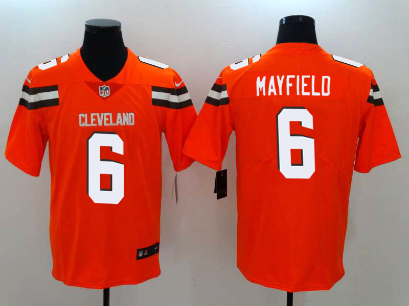 NFL Cleveland Browns #6 Mayfield Orange Vapor Limited Jersey
