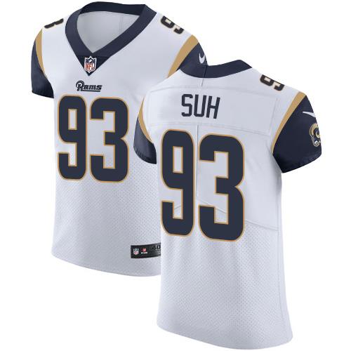 NFL Los Angeles Rams #93 Suh White Vapor Limited Jersey