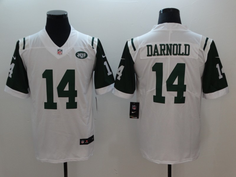NFL New York Jets 14 Darnold White Vapor Limited Jersey