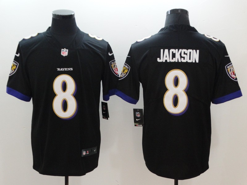 NFL Baltimore Ravens #8 Jackson Black Vapor Limited Jersey
