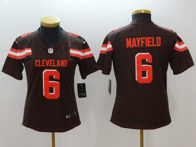 Womens NFL Cleveland Browns #6 Mayfield Brown Jersey