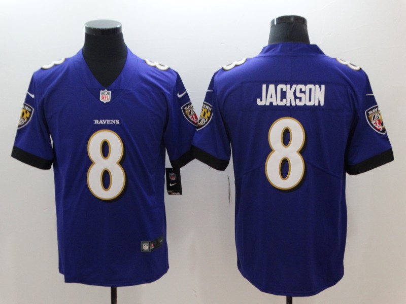 NFL Baltimore Ravens #8 Jackson Purple Vapor Limited Jersey