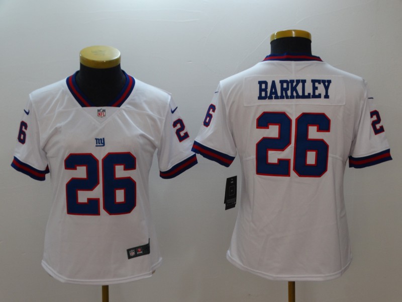 Womens NFL New York Giants #26 Barkley White Jersey