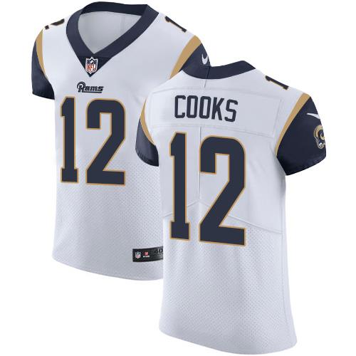 NFL Los Angeles Rams #12 Cooks White Vapor Limited Jersey
