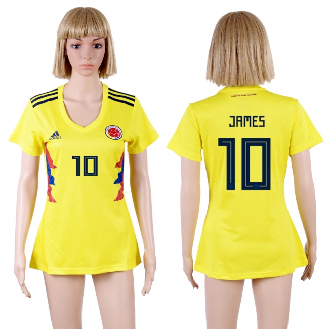 2018 Soccer Columbia #10 James Womens Home Jersey