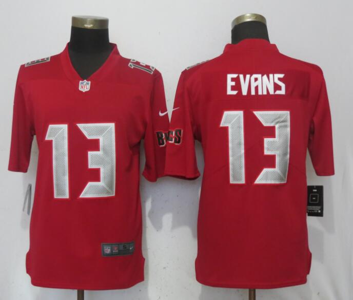 New Nike Tampa Bay Buccaneers 13 Evans Navy Red Color Rush Limited Jersey