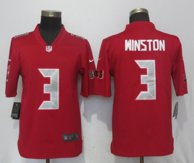 New Nike Tampa Bay Buccaneers 3 Winston Navy Red Color Rush Limited Jersey  