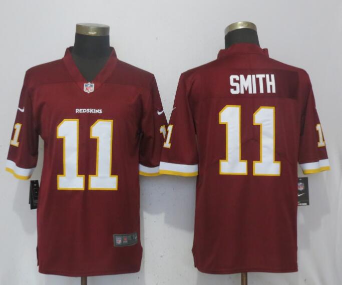 New Nike Washington Redskins #11 Smith Red Vapor Untouchable Limited Jersey
