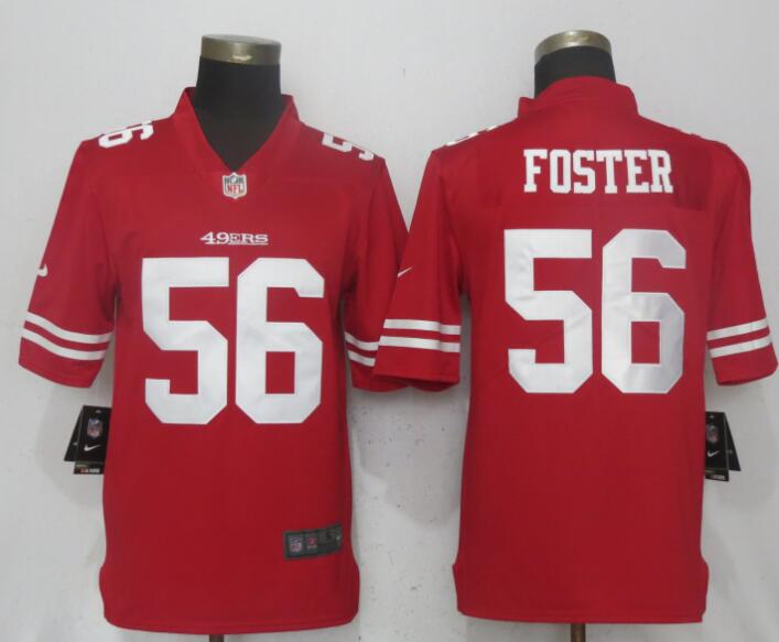 Nike San Francisco 49ers 56 Foster Red Vapor Untouchable Limited Jersey