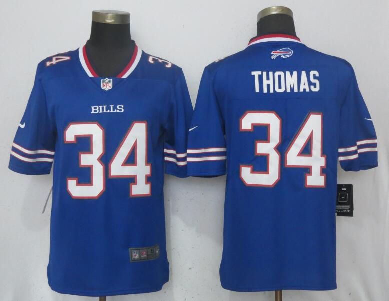 New Nike Buffalo Bills 34 Thomas Blue Vapor Untouchable Limited Jersey