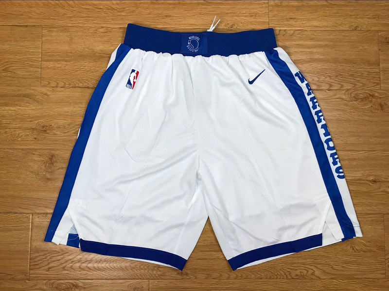 NBA Golden State Warriors White Shorts