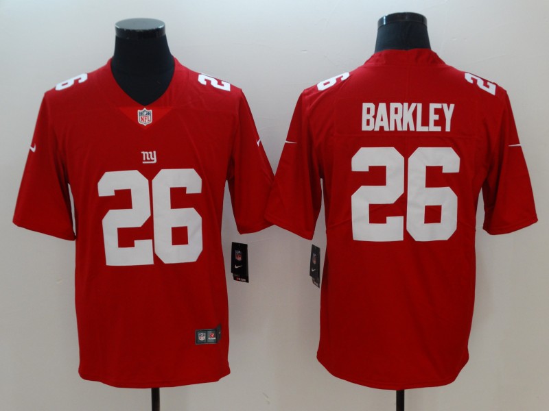 NFL New York Giants #26 Barkley Red Vapor Limited Jersey