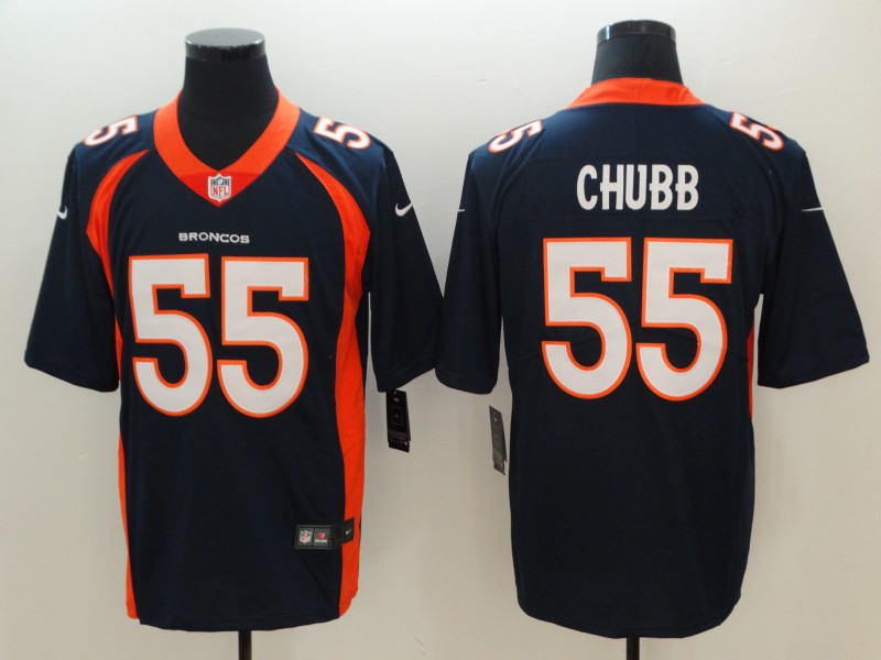NFL Denver Broncos #55 Chubb Blue Vapor Limited Jersey