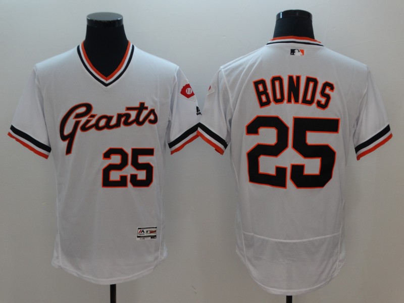 MLB San Francisco Giants #25 Barry Bonds White Pullover Elite Jersey