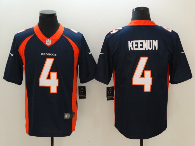 NFL Denver Broncos #4 Keenum Blue Vapor Limited Jersey