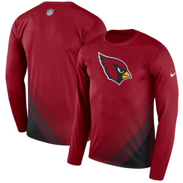 Mens Arizona Cardinals Nike Cardinal Sideline Legend Prism Performance Long Sleeve T-Shirt