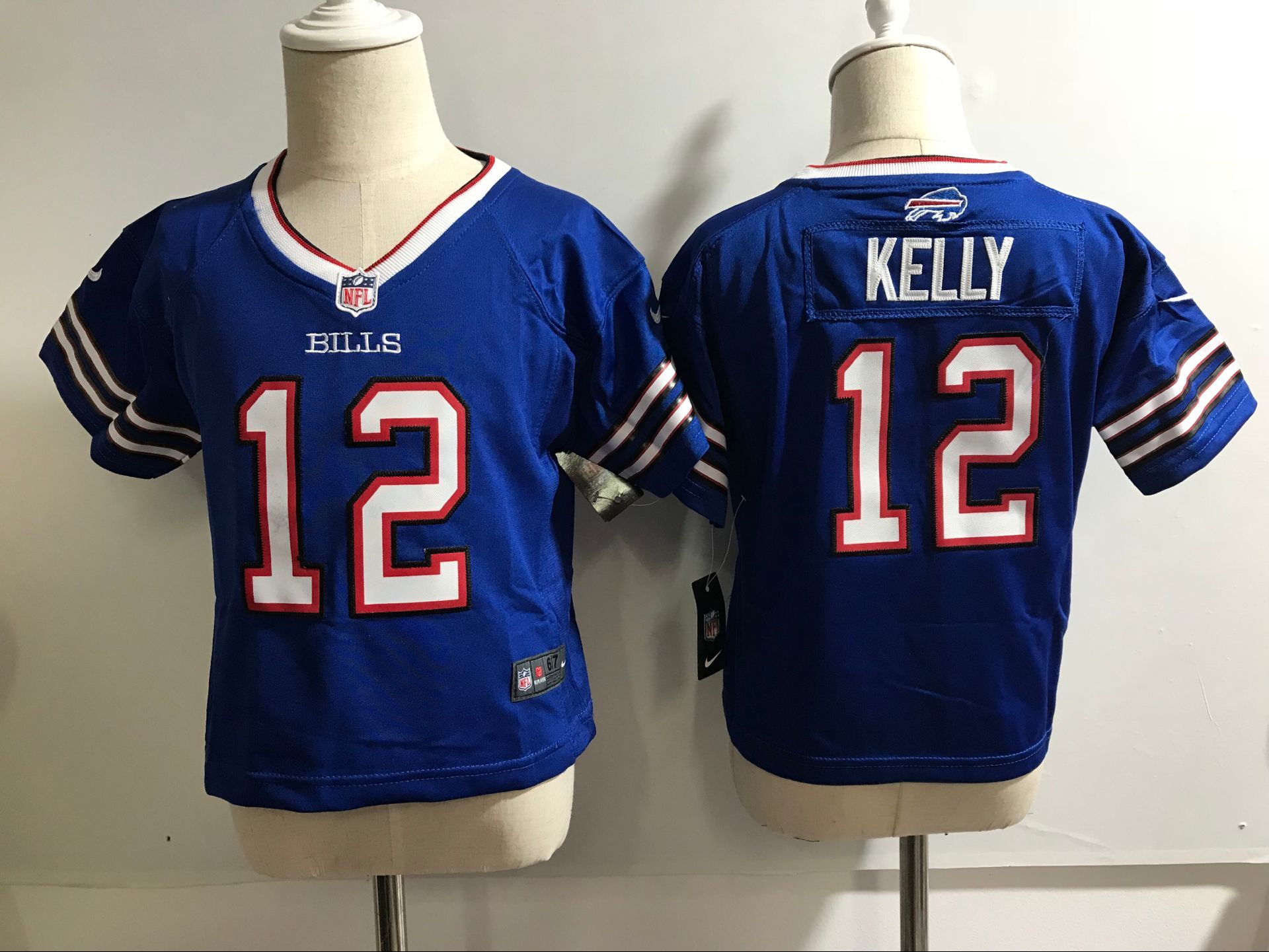 Kids Buffalo Bills #12 Kelly Blue NFL Jersey 2-5T