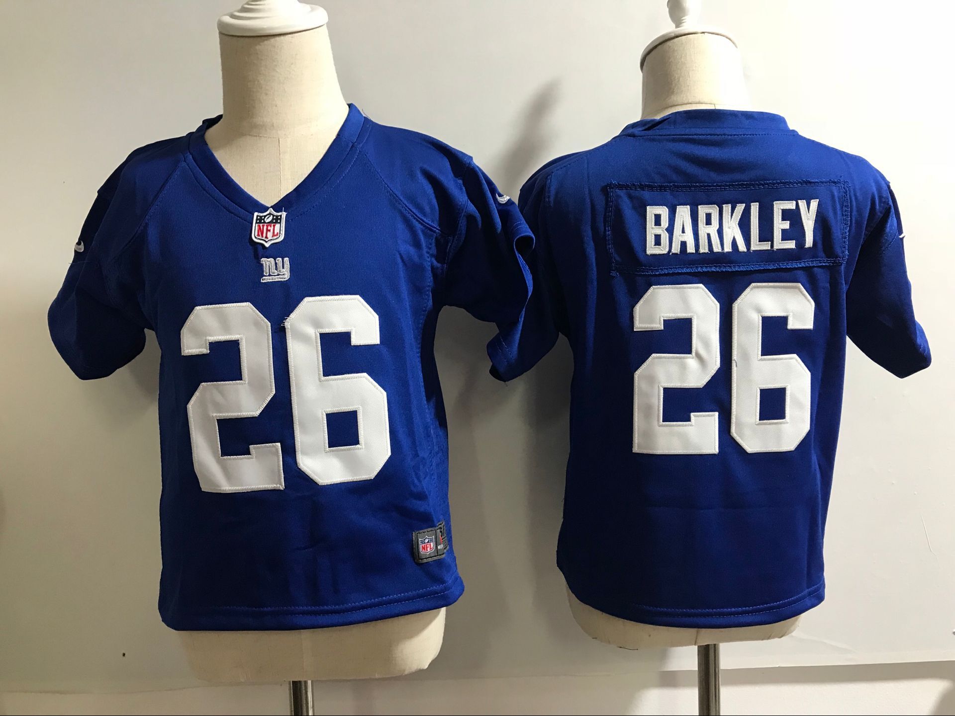 Kids NFL New York Giants #26 Barkley Blue Jersey 2-5T