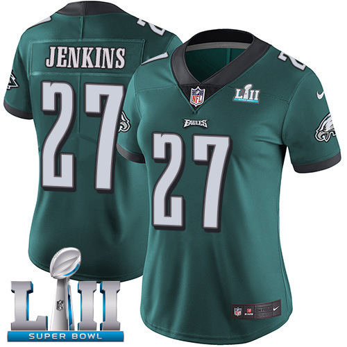 Womens NFL Philadelphia Eagles #27 Jenkins Super Bowl LII Vapor Untouchable Limited Green Jersey
