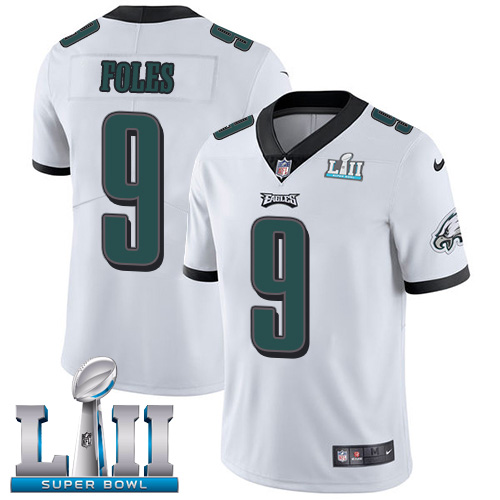 NFL Philadelphia Eagles #9 Foles Super Bowl LII Vapor Untouchable Limited White Jersey