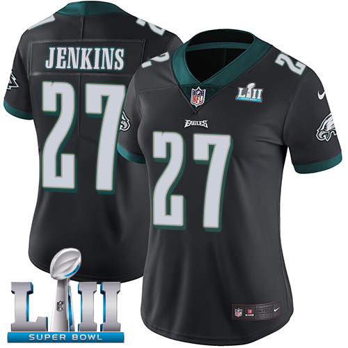 Womens NFL Philadelphia Eagles #27 Jenkins Super Bowl LII Vapor Untouchable Limited Black Jersey