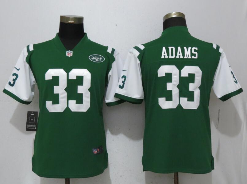 Womens Nike New York Jets 33 Adams Green Vapor Untouchable Jersey