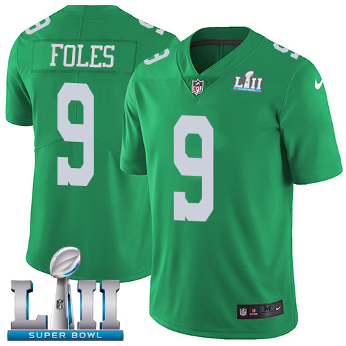 NFL Philadelphia Eagles #9 Foles Super Bowl LII Vapor Untouchable Limited L.Green Jersey