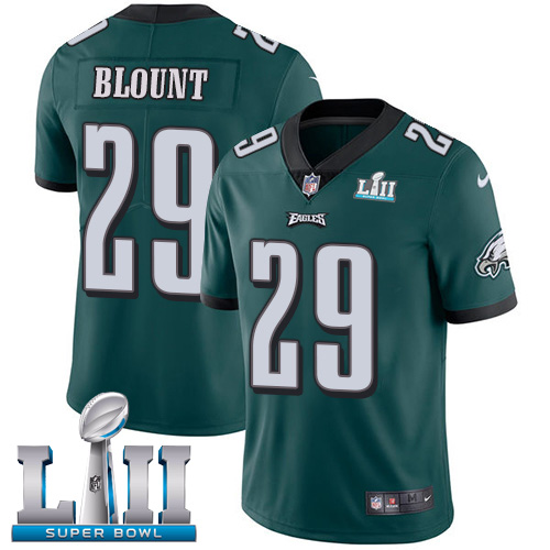 Kids NFL Philadelphia Eagles #29 Blount Super Bowl LII Vapor Untouchable Limited Green Jersey