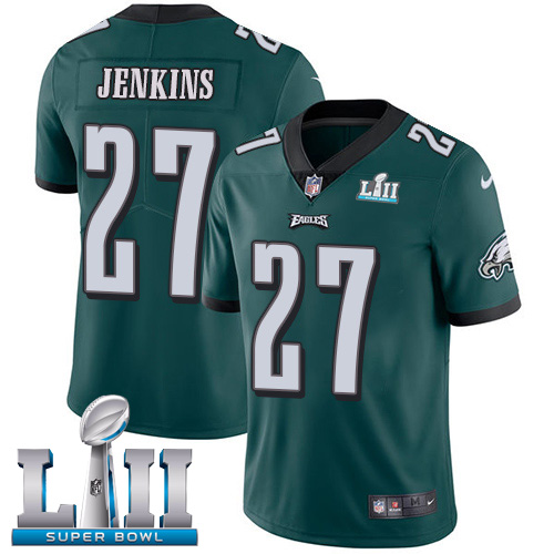 Kids NFL Philadelphia Eagles #27 Jenkins Super Bowl LII Vapor Untouchable Limited Green Jersey