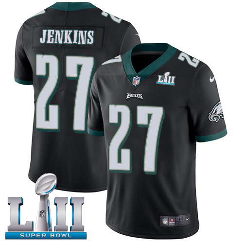 Kids NFL Philadelphia Eagles #27 Jenkins Super Bowl LII Vapor Untouchable Limited Black Jersey