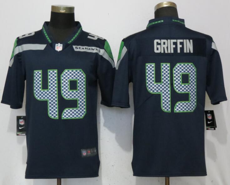 Nike Seattle Seahawks 49 Griffin Navy Blue Vapor Untouchable Limited Jersey