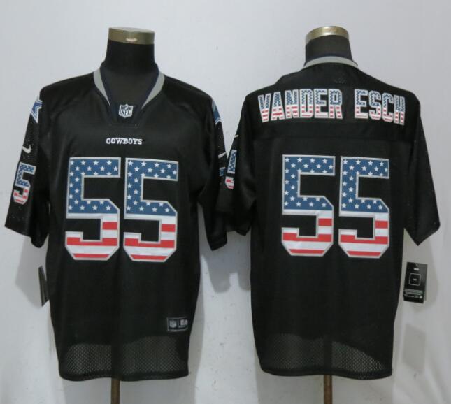 Nike Dallas Cowboys 55 Vander edch USA Flag Fashion Black Elite Jersey