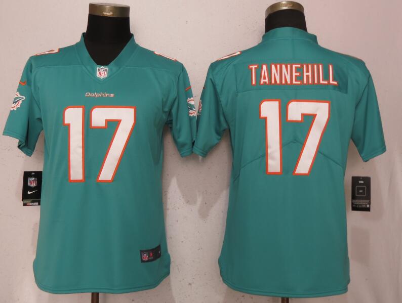 Womens Nike Miami Dolphins #17 Tannehill Green Vapor Untouchable Jersey
