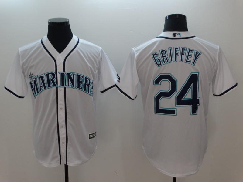 MLB Seattle Mariners #24 Griffey White Game Jersey