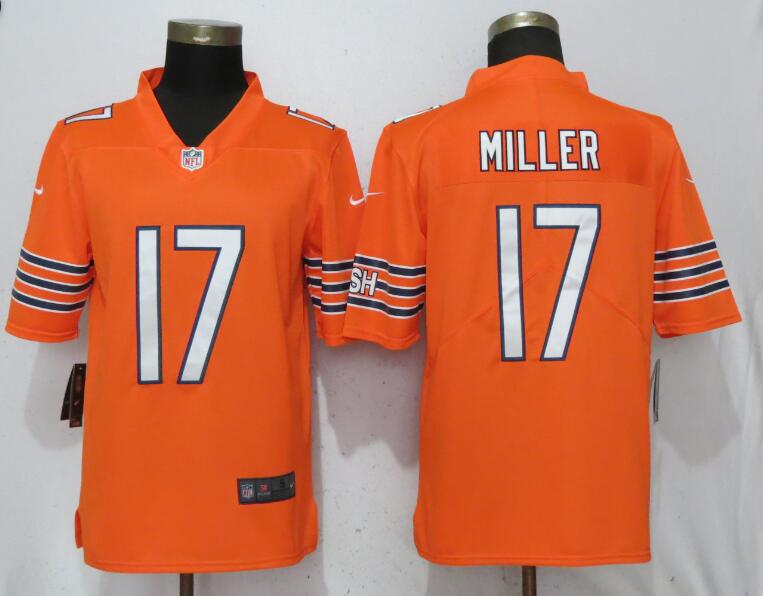 New Nike Chicago Bears #17 Miller Orange Vapor Untouchable Limited Jersey